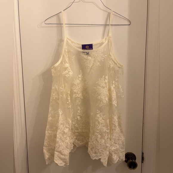 Cold Shoulder Lace Top - Picture 1 of 3